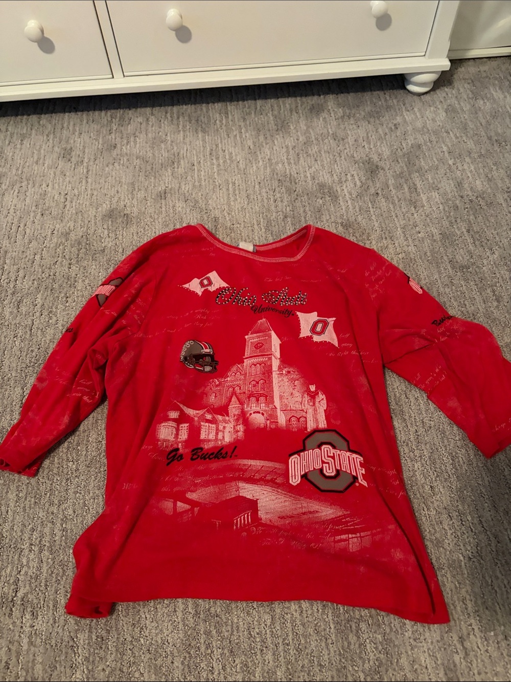 Vintage Ohio state quarter sleeve top